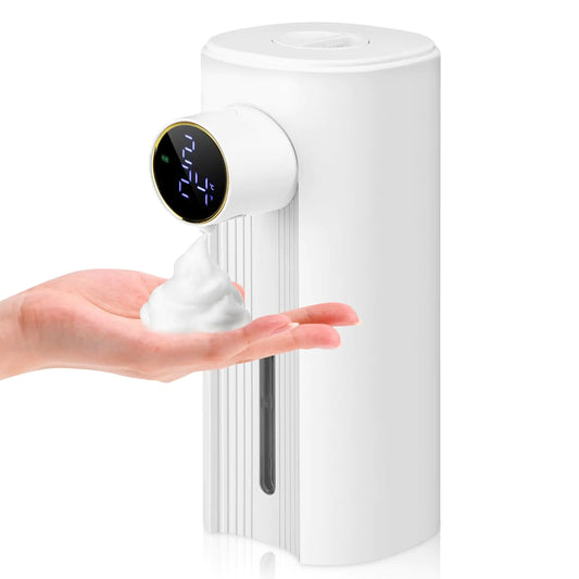 Automatic Soap Dispenser Foam Bathroom: White Plastic Rechargeable Modern Touchless Countertop 5 Adjustable Auto Smart Electric Foaming Soap Dispenser - Kitchen - Hand Dish Lotion Couple Kids