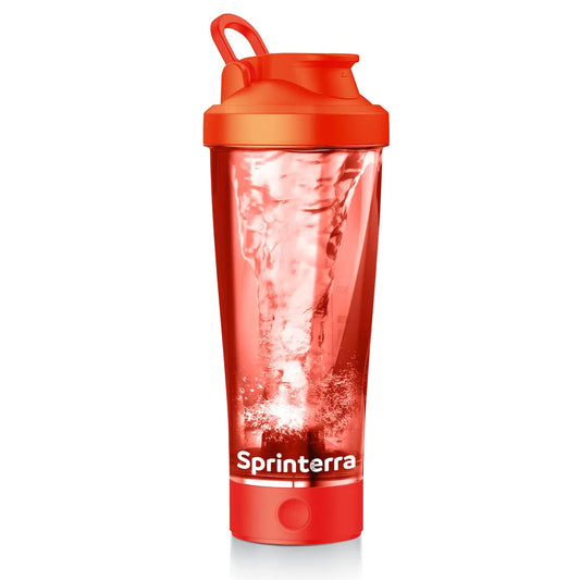 Sprinterra Electric Shaker Bottle Rechargeable Shake Mixer Blender Cup for Protein and Meal Replacement Shakes Made with Tritan BPA Free 24oz Black